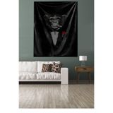 Pelangi Puro Içen Smokinli Maymun Leke Tutmaz Kadife Kumaş Duvar Örtüsü Duvar Halısı Tapestry WLLwd495, 140 x 230