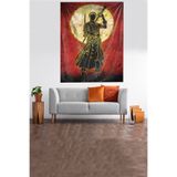 Pelangi Samuray Dövüşçü Dövüş Ustası Savaşçı Leke Tutmaz Kadife Kumaş Duvar Örtüsü Duvar Halısı Tapestry WLLwd457, 100 x 140