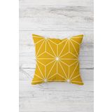 Pelangi Sarı Geometrik Desen Çift Tarafı Baskılı Gizli Fermuarlı Yastık Kılıfı Kırlent Koltuk Yastık Kılıfı, sarı 45 x 45, 24691253545451