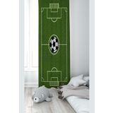 Pelangi Yeşil Futbol Sahası Desenli Dijital Baskı Yıkanabilir Bebek Çocuk Odası Fon Perdesi, yeşil 70 x 270