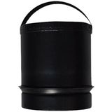 Pelet Soba Borusu Küllük / Çap: 8 Cm / Mat Siyah / 304 Krom / Contalı / Baba's Stove