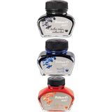 Pelikan 4001 Dolma Kalem Mürekkebi 30 ml 1 Siyah 1 Mavi 1 Kırmızı