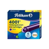 Pelikan 4001 Kartuşu Violet 6'lı Dolma Kalem Kartuşu