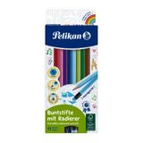 Pelikan 700689 12 Renk Silgili Kuru Boya Kalemi