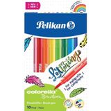 Pelikan 814577 Colorella Fırça Uçlu 10'lu Keçeli Kalem