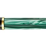 Pelikan 983403 Classic M200 pistonlu dolma kalem, altın kaplama paslanmaz çelik uç, M, yeşil-mermer desenli