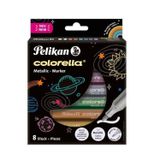 Pelikan Colorella Metalik 411 Keçeli Kalem 8 Li Kutu