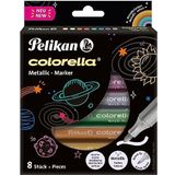 Pelikan Colorella Metalik 411 Keçeli Kalem 8li Kutu