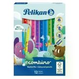 Pelikan Combino Jumbo Üçgen 12 Renk Kuru Boya Kalemi
