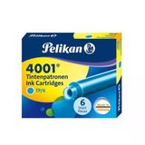 Pelikan Dolma Kalem Kartuşu Küçük Turkuaz 4001 (6 Lı Paket)