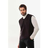Pelikan Erkek V Yaka Desenli Süveter 7612 Bordo
