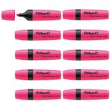 Pelikan Fosforlu Kalem 490, 10 x Neon Pembe, 10 Adet, Kesik Uçlu