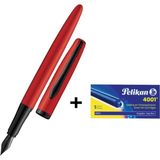 Pelikan Jazz Noble Dolma Kalem M Uç Kırmızı & 5'li Dev Kartuş