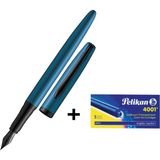 Pelikan Jazz Noble Dolma Kalem M Uç Lacivert & 5'li Dev Kartuş