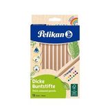 Pelikan Jumbo Ahşap Gövdeli Kuru Boya Kalemi 12'li