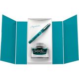 Pelikan M205 Special Edition Dolma Kalem Mürekkep Set Apatite Fine - 1 - Turkuaz