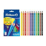 Pelikan Silverino Jumbo Ucgen Kuru Boya Kalemi 12Li Kutu