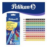 Pelikan Silverino Ucgen Kuru Boya Kalemi 12Li Kutu