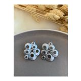 Pelin Aksesuar Antik Silver Bubbles Küpe