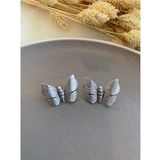 Pelin Aksesuar Antik Silver Kelebek Küpe