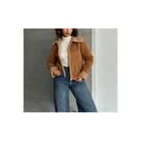 Pelin Jeans İÇİ PELUŞ SÜET MONT-KABAN Bej L