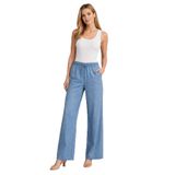 Pelin Jeans KOT BOL PAÇA PANTOLON (TENSEL KUMAŞ) Mavi 36