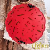 Pelince Epoksi Reçine Çiçekli Tepsi - Ateş Dikeni - Çapı: 25 cm - 25 x 25 cm