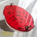 Pelince Epoksi Reçine Çiçekli Tepsi - Ateş Dikeni - Eni: 23 Cm boyu: 33 cm - 25 x 25 cm