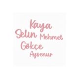 Pelince Kişiye Özel Lazer Kesim Renkli Ahşap İsim | Takı Yastığı Kelime Harf Dekoru | Genişlik: 15-20 cm