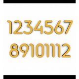 Pelince Slim Font Duvar Saati Rakamları Sayı Seti - Saat Yapımı Için Ahşap Numaralar - Saat Aksesuarı Malzemeleri Dekoratif Saat Sayıları - Yükseklik 3 cm (1-12 Tam Set) - Açık Sarı