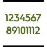 Pelince Slim Font Duvar Saati Rakamları Sayı Seti - Saat Yapımı Için Ahşap Numaralar - Saat Aksesuarı Malzemeleri Dekoratif Saat Sayıları - Yükseklik 3 cm (1-12 Tam Set) - Açık Yeşil