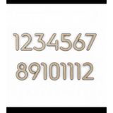 Pelince Slim Font Duvar Saati Rakamları Sayı Seti - Saat Yapımı Için Ahşap Numaralar - Saat Aksesuarı Malzemeleri Dekoratif Saat Sayıları - Yükseklik 3 cm (1-12 Tam Set) - Ahşap - Bej