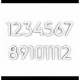 Pelince Slim Font Duvar Saati Rakamları Sayı Seti - Saat Yapımı Için Ahşap Numaralar - Saat Aksesuarı Malzemeleri Dekoratif Saat Sayıları - Yükseklik 3 cm (1-12 Tam Set) - Beyaz