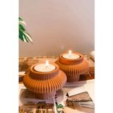 Pelirum Fiji Terracotta 2 Adet Tealight Mumluk