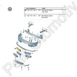 Pelit Otomotiv Polo (2002-2006) Sağ Sis Farı Çerçevesi Kapağı 6Q0853666C