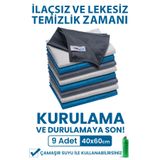 Pell By Erwa Pella Mikrofiber Bez 9'lu Temizlik Bezi Pella Active Çamaşır Suyu