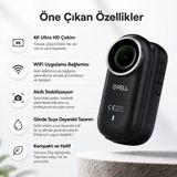 Pell M11 4K Ultra Hd Wifi Aksiyon Kamerası, IP65 Su Geçirmez Titreşim Önleyici Geniş Açılı Kamera - Siyah