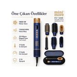 PELL Mini More 6 In 1 Airstyler Hava Üflemeli Saç Şekillendirici Seti Coanda Etkili Saç Düzleştirici ve Maşa mavi-mor