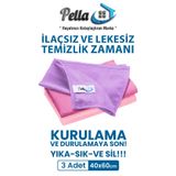 Pella Active Çamaşır Suyu Ile Kullanılabilen Tek Mikrofiber 3'lü Temizlik Bezi (40X60) Büyük Boy