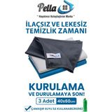 Pella Active Çamaşır Suyu ile Kullanılabilen Tek Mikrofiber Bez 3'lü Temizlik Bezi, 60x40 Cm