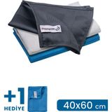 Pella Classic 3'lü Mikrofiber Temizlik Bezi 40x60 cm Renkli Hızlı Kuruma ve Makinede Yıkanabilir