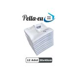 Pella-eu Mikrofiber Sihirli Cam Bezi Genel Temizlik Bezi Mutfak Banyo Yüzey 12 Adet Beyaz 30X40CM