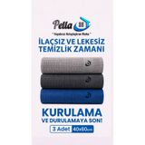 pella İthal 3'lü Mikrofiber Temizlik Bezi, Cam, Araba, Mutfak, Fiber Bez (40 X 60 CM)