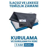 Pella İthal Orijinal 3'Lü Mikrofiber Temizlik Bezi, Cam, Araba, Mutfak, Mikrofifiber Bez