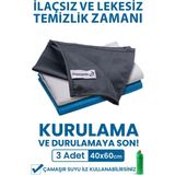 Pella Mikrofiber Active Bez 3'lü Temizlik Bezi, 60X40CM