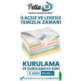 Pella Shop 5li 40x30cm Mikrofiber Temizlik Bezi - Yeni Renkler