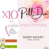 Pelldio 10'lu Baby Powder Ayakkabılık Dolap Ve Çekmece Parfümlü Kese Kokusu Oda Koku Kesesi