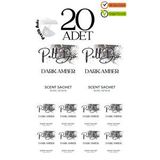Pelldio 20'li Dark Amber Ayakkabılık Dolap Ve Çekmece Parfümlü Kese Kokusu Oda Koku Kesesi