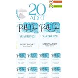 Pelldio 20'li Sea Breeze Ayakkabılık Dolap Ve Çekmece Parfümlü Kese Kokusu Oda Koku Kesesi