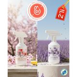 Pelldio Cherry Blossom & Lavender Ev, Tekstil, Oda ve Çamaşır Spreyi Avantajlı Paket 2x500ml